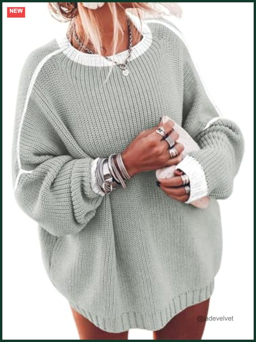 Oversized Chunky Knit Sweater 2026 Viscose Blend Pullover